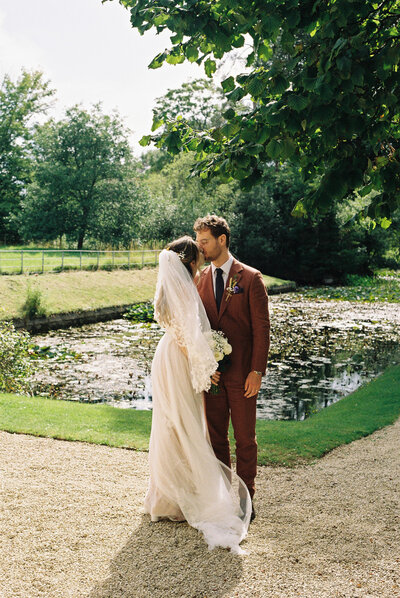 35mm couple portrait at at Frampton Court Estate, Gloucestershire