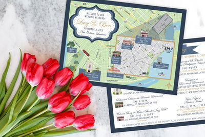 Brennans New Orleans Wedding Map and Itinerary