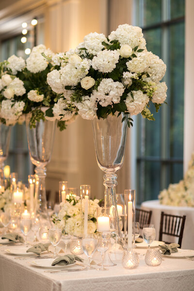 Floral Arrangements at Swan House Wedding