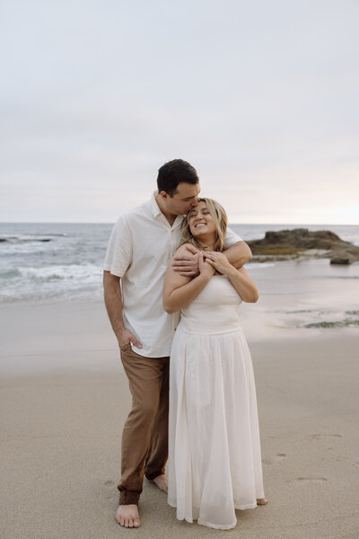Laguna Beach Engagement Photographer shooting golden hour engagement photos