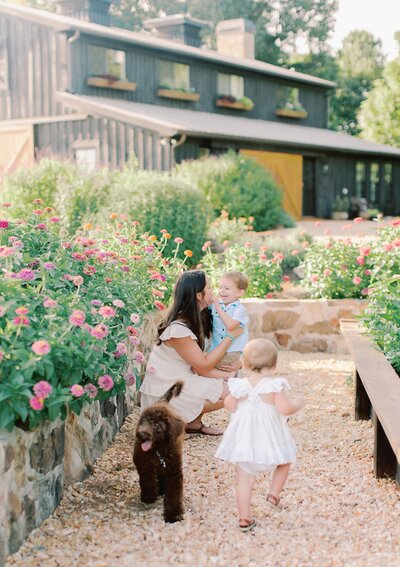 athens ga family session in flowers