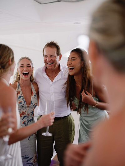 Guests at a Hong Kong wedding cocktail hour