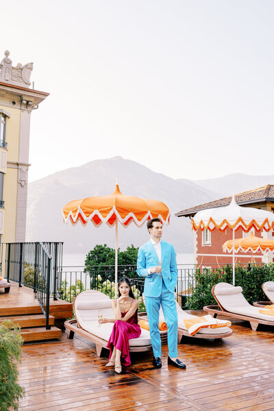 Engagement session on Lake Como in Italy photographed by v
