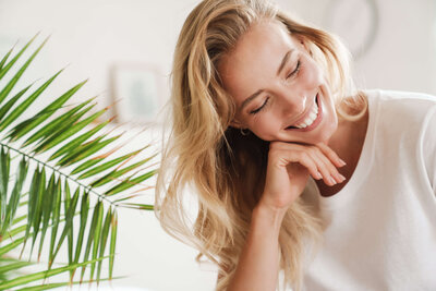 Woman smiling after EMDR intensive therapy session