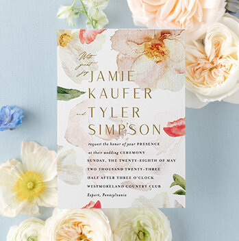 Jamie | Delicate Floral Wedding Invitations
