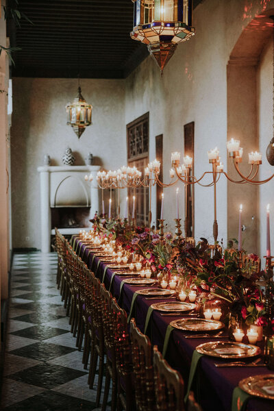 Wedding Reception Table Setup