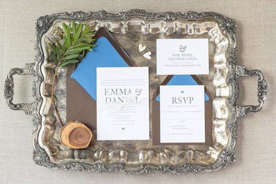 wedding invitation suite that is dreamy and romantic