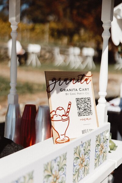 Dessert cart menu