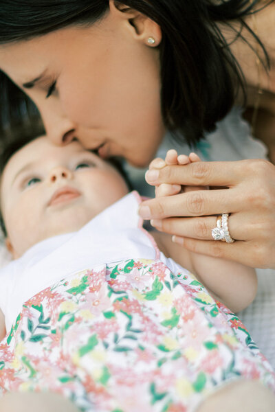 in home newborn photo session in Lake Highlands, North Dallas