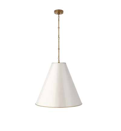 Large white hanging light by Circa Lighting