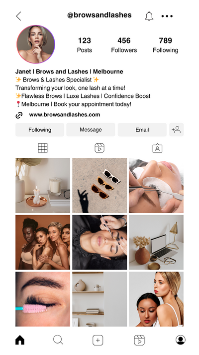 Brows and Lashes Beauty Melbourne grid
