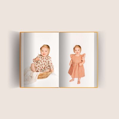 photo album of 1 year old girl in studio captured during Springfield MO kids photography session