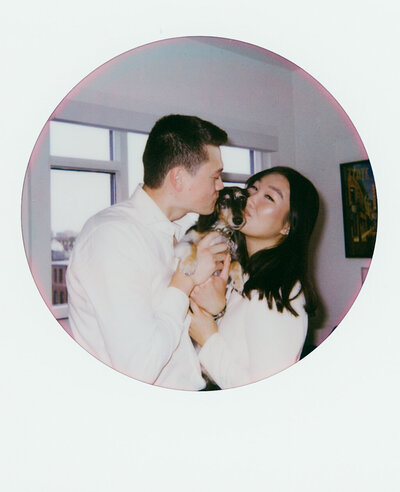 detail photo of elopement polaroids