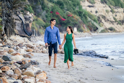 Malibu beach engagement session