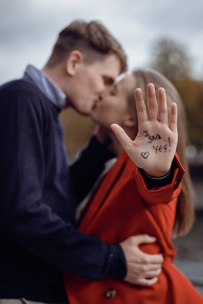 She said yes Engagement photography Montreal