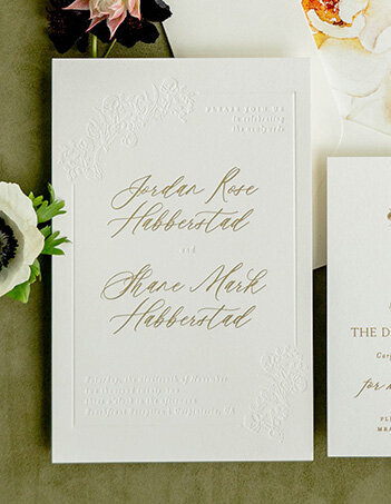 Modern Navy Typography Wedding Invitation