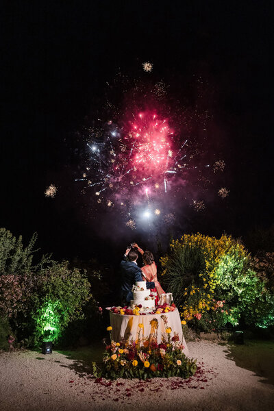 Fireworks at an Indian wedding in Italy