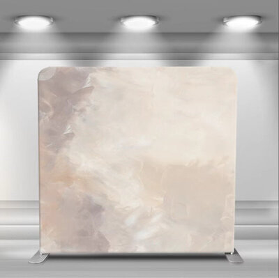 Gold printed design on photo backdrop