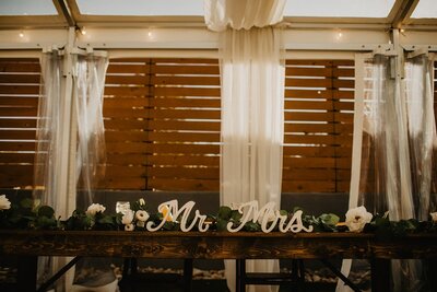 Creekside Event Center Head Table