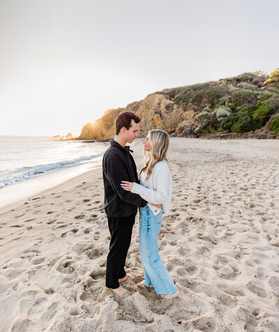 Couples photos at Crescent Bay in Laguna Beach