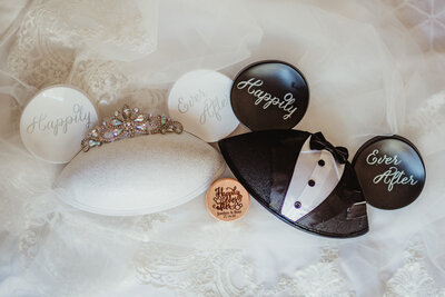 bride and groom mini and micki mouse ears