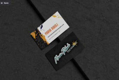 Photography graffiti business card mockup