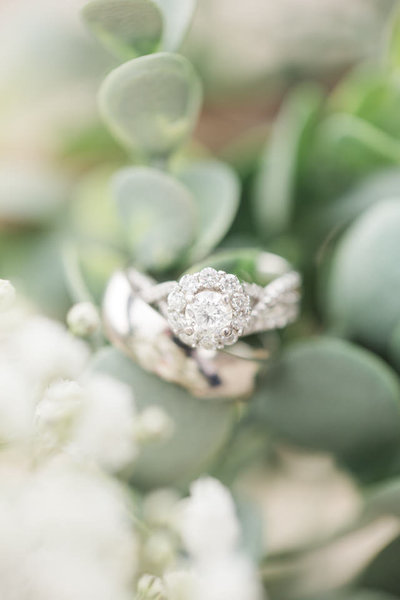 Purple and white orchids in bridal bouquets