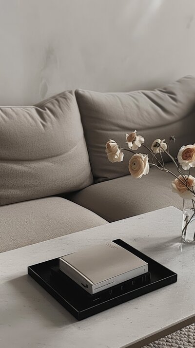 couch and coffee table scene