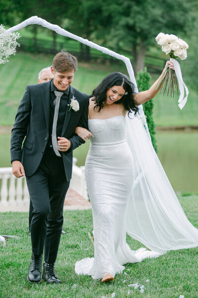 luxury wedding bride and groom