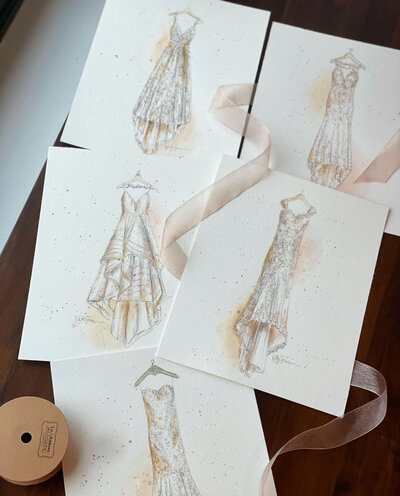 painting of dresses