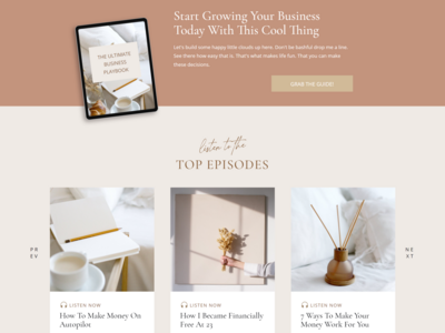 Podcast Page Showit Template