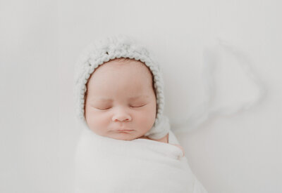 sleeping baby at her Oceanside  newborn photography session