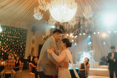 Image of Bride and Groom Dancing