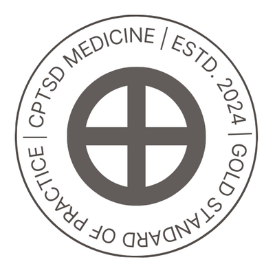 CPTSD Medicine gold standard of practice badge symbolizing educational excellence and trauma-informed study.