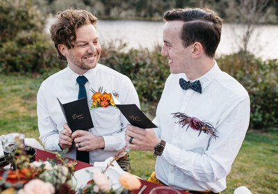 LGBTQIA gay couple wedding oregon coast