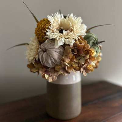 Michigan Faux Floral centerpiece