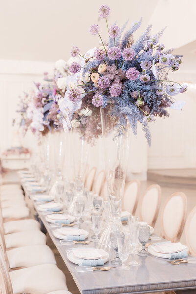 Wedding table details at the Peach Orchard wedding venue in Houston, Texas.