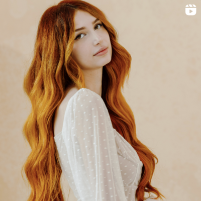 red orange hair with hair extensions