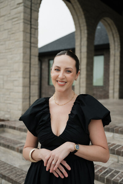 Wedding day assistant Megan with Blush Events in Wichita, KS, providing wedding coordination support.