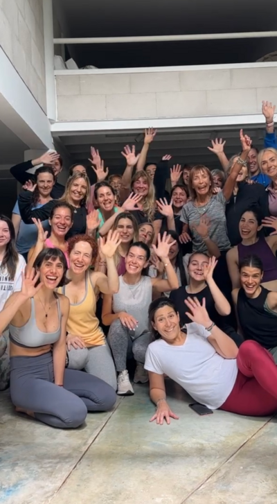 Picture of a group of women after taking a Fit by Coach Kel class in another country 