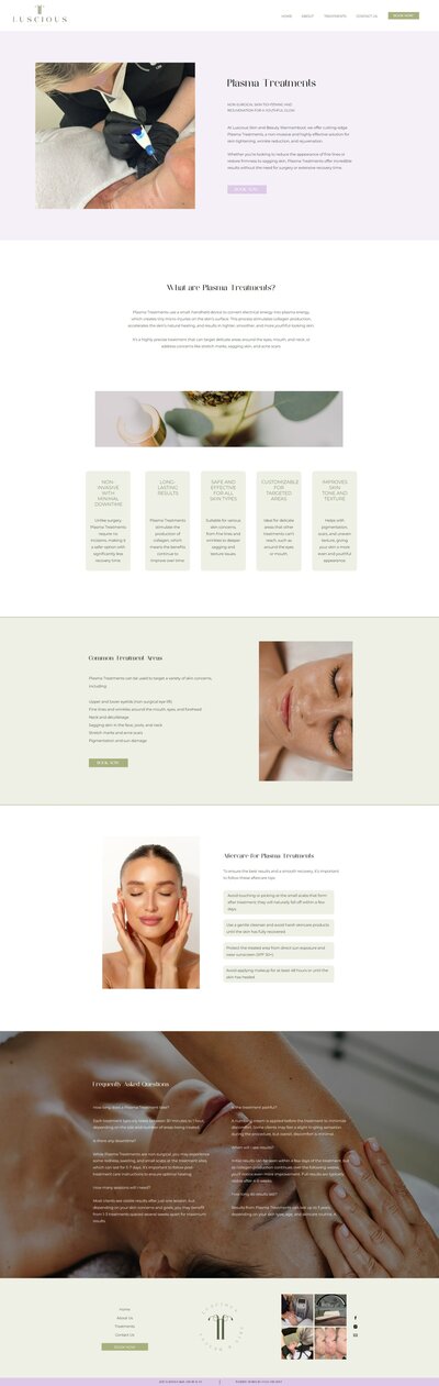Affordable Website Design for a small business in the beauty industry based in Warrnambool by website designer Coja Creative.