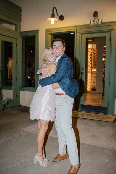 Bride and groom sunset photos Firefly wedding
