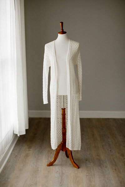 long white duster cardigan