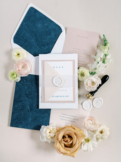Velvet Mountain Wedding invitation