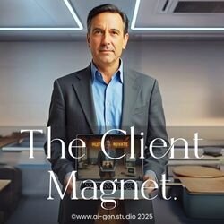 Custom animated ad created through The Client Magnet service by AI-Gen.Studio — powerful AI video branding to attract ideal clients and boost website visibility.