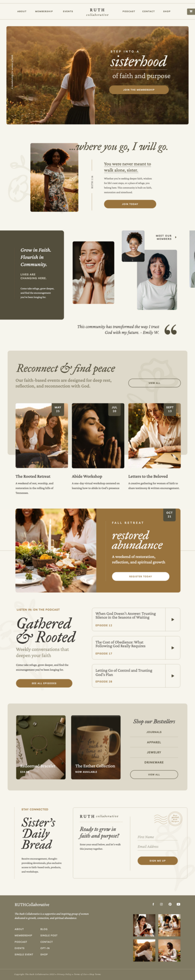 reina showit website template for photographer, services page design
