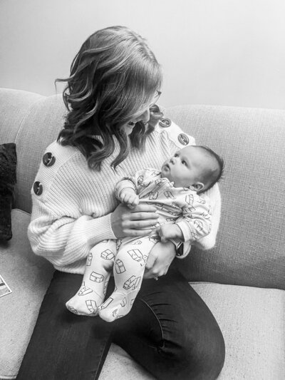 Baillie McArthur holding one of her newborn doula babies
