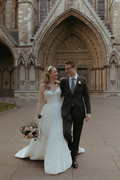 Couple in front  at Luxury Wedding Planned by Maila Enea in London & Sicily