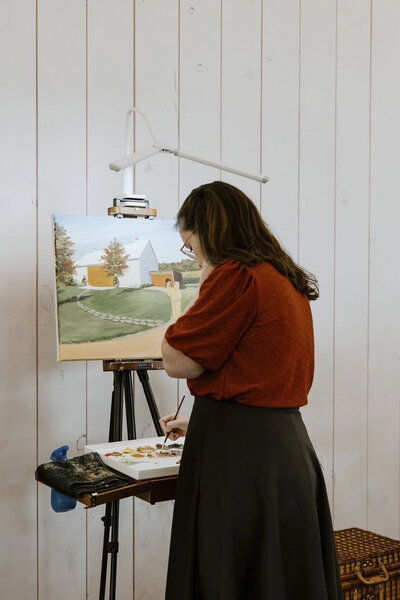 Willow Brooke Farm Red Wing Live Wedding Painting