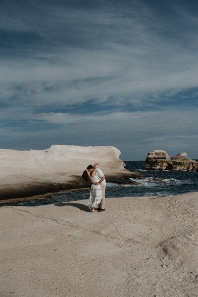 Romantic Surprise Engagement on Milos Island